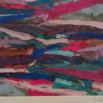Zijde collage, Maya Wildevuur, Compositie in roze, 1983